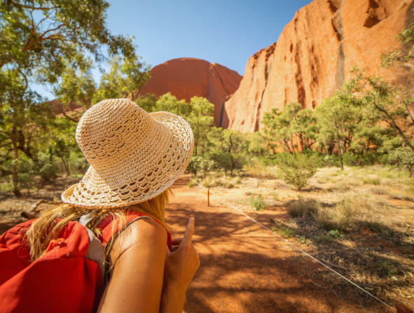 Woman hiking in Australia