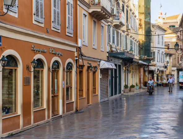 Street in Corfu, Greece