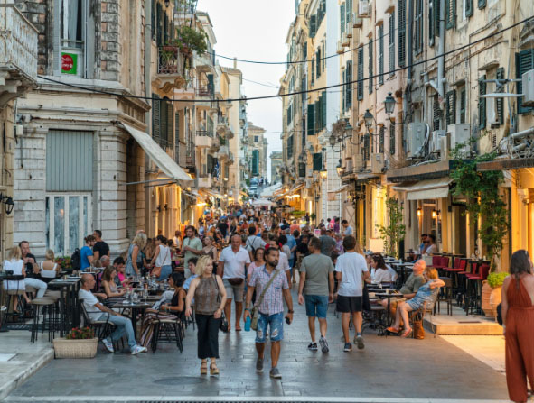 Street in Corfu, Greece