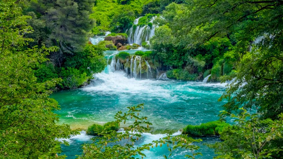 Krka Waterfalls in Krka National Park, Croatia, Europe