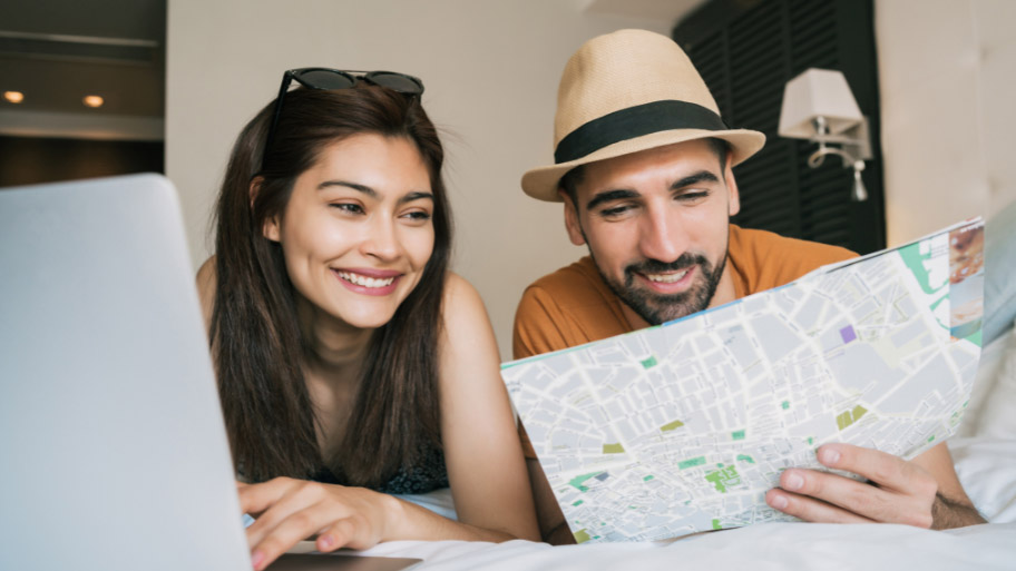 Couple Planning a Trip Together