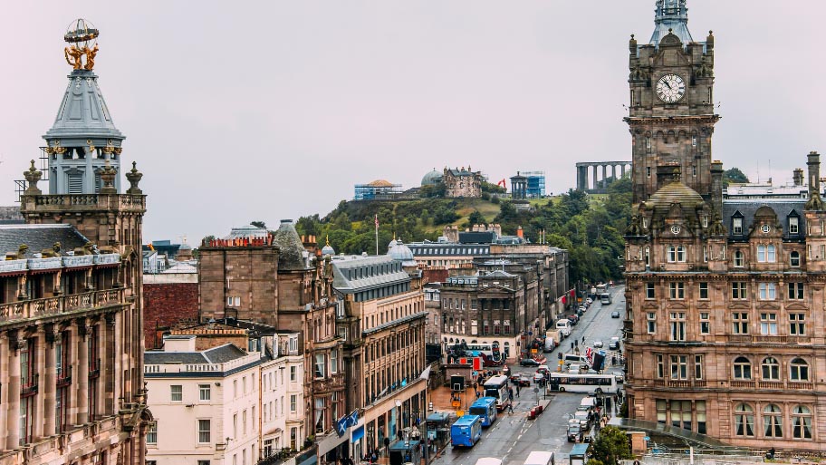 Princes Street in Edinburgh