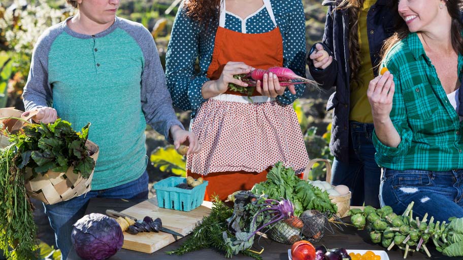 People representing farm-to-table movement