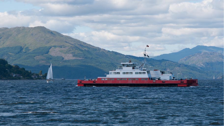 Ferry in Scotland