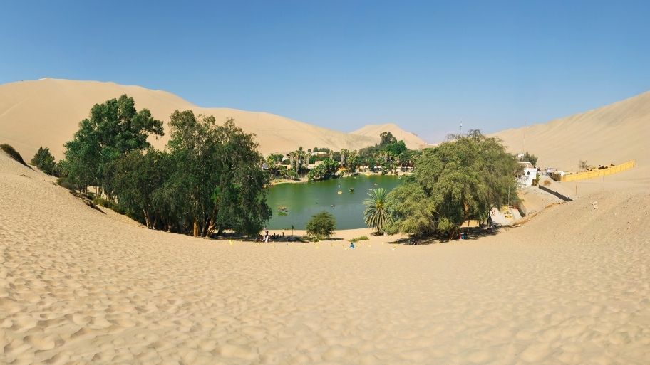 Huacachina Oasis in Ica Peru