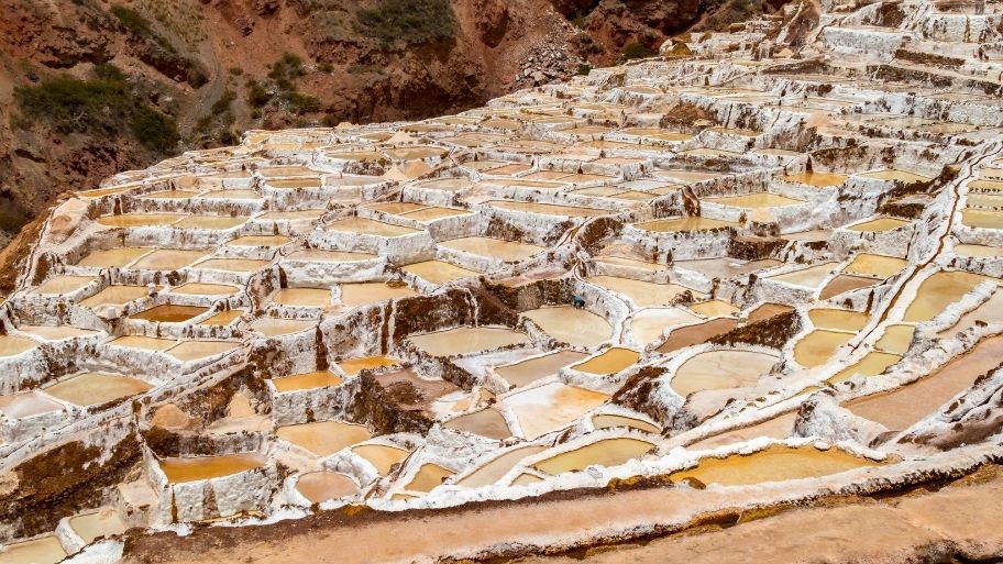 Salt ponds in Maras, Peru