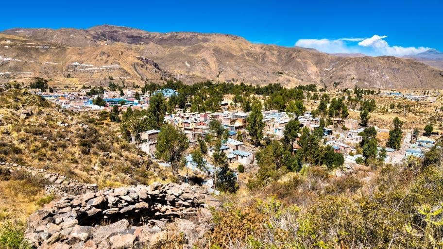 Pre-Incan Ruins at Chivay in Peru