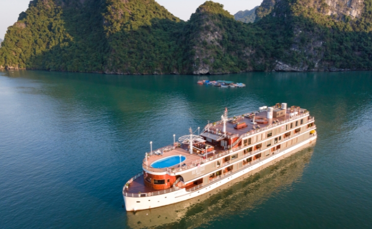 Cruise Ship in the Ha Long Bay in Vietnam