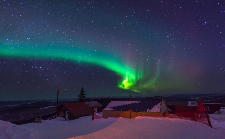 Aurora borealis over Fairbank Alaska