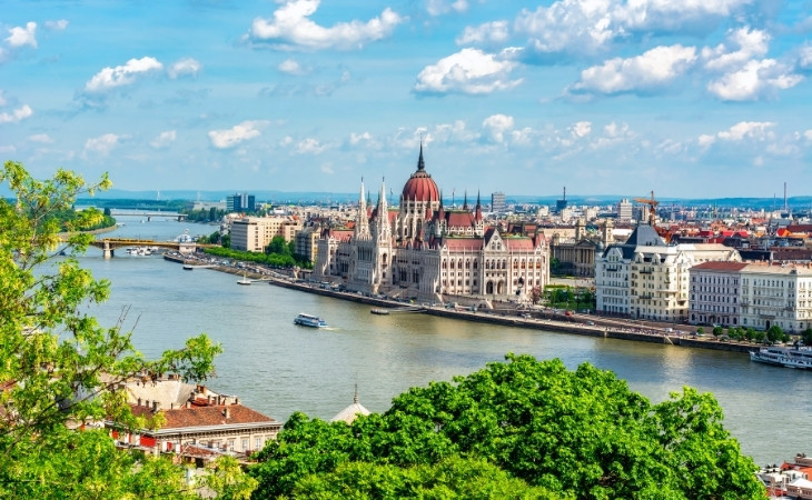 Hungarian parliament building in Budapest