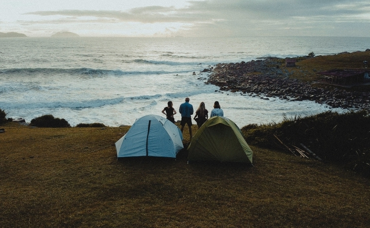 Group of People in a Camping Trip