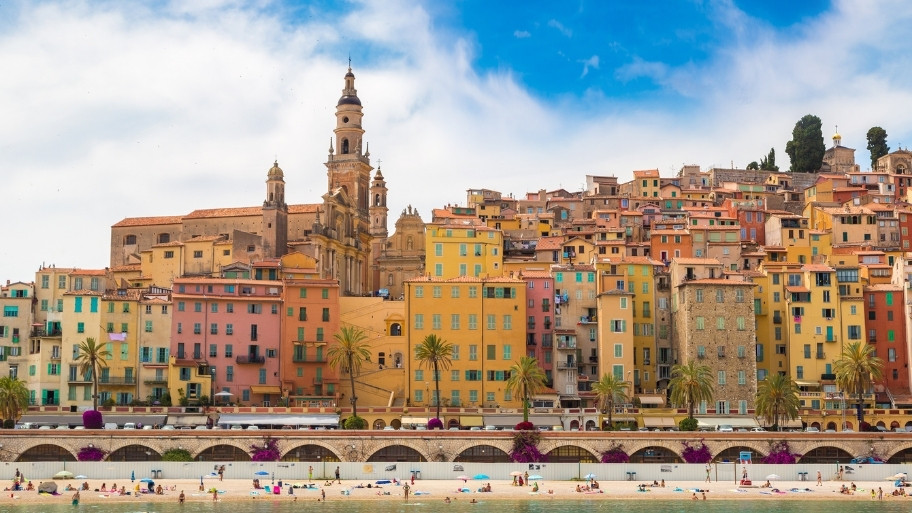 Menton on french Riviera, France